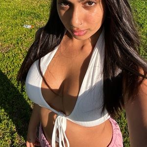 White garage crop top